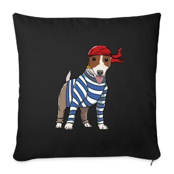 Certifié amoureux des chiens? Voici un joli motif - Housse de coussin décorative 45 x 45 cm - noir - Devant