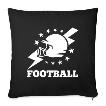 Football helmet - Sofa pillowcase 17,3'' x 17,3'' (45 x 45 cm) - black - Front