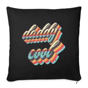 Papa cool - Housse de coussin décorative 45 x 45 cm - noir - Devant