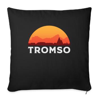 Tromso Norwegen Stadt Ferien Geschenk Spruch Cool - Sofakissenbezug 45 x 45 cm - Schwarz - Vorne