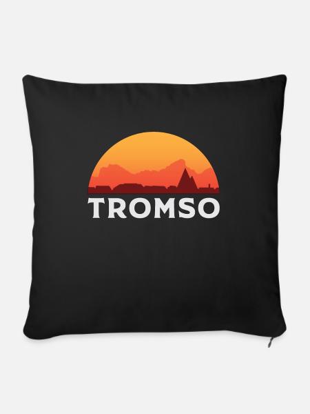 Tromso Norwegen Stadt Ferien Geschenk Spruch Cool - Sofakissenbezug 45 x 45 cm - Schwarz
