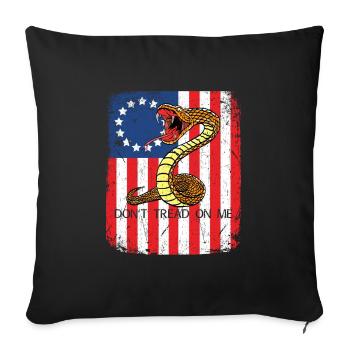 "Deadly" Cobra Design King Cobra Unique Design - Sofa pillowcase 17,3'' x 17,3'' (45 x 45 cm) - black - Front