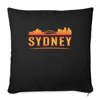 Sydney Australie ville vacances cadeau Rengaine - Housse de coussin décorative 45 x 45 cm - noir - Devant