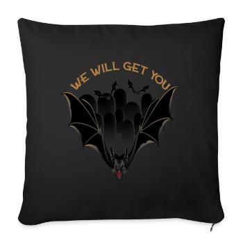 Fledermaus - Sofakissenbezug 45 x 45 cm - Schwarz - Vorne