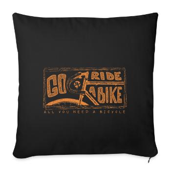 Vélos thérapie - Housse de coussin décorative 45 x 45 cm - noir - Devant