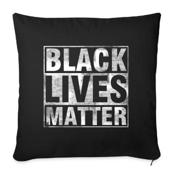 Black Lives Matter, Black Lives Matter - Sofa pillowcase 17,3'' x 17,3'' (45 x 45 cm) - black - Front