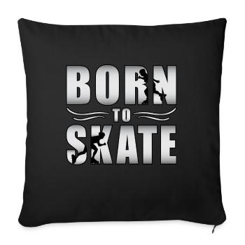 Inline Skater Inline Skating Skate Gift Idea - Sofa pillowcase 17,3'' x 17,3'' (45 x 45 cm) - black - Front
