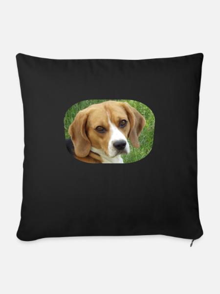 beagle - Sofakissenbezug 45 x 45 cm - Schwarz