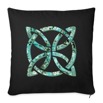 celtic knot 10 e 247 - Sofa pillowcase 17,3'' x 17,3'' (45 x 45 cm) - black - Front