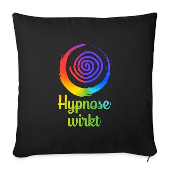 Hypnose Hypnotisch Hypnotisieren Team Geschenkidee - Sofakissenbezug 45 x 45 cm - Schwarz - Vorne