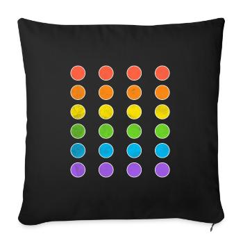 Rainbow Flag LGBTQ Pride LGBT LGBTQIA - Sofa pillowcase 17,3'' x 17,3'' (45 x 45 cm) - black - Front