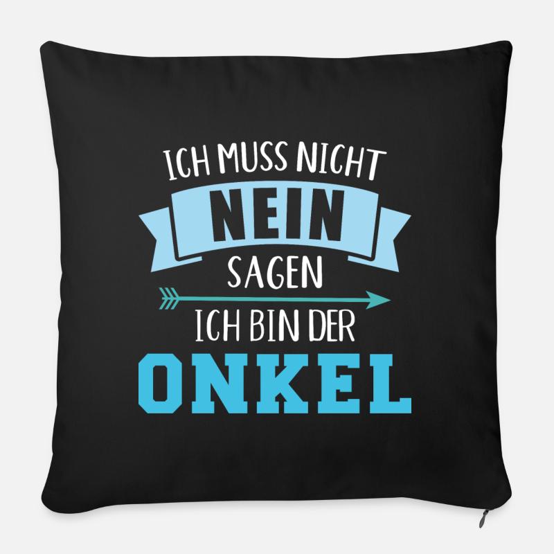 Onkel - Sofakissenbezug 45 x 45 cm - Schwarz