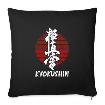 Kyokushin Kyokushinkai Karaté - Housse de coussin décorative 45 x 45 cm - noir - Devant