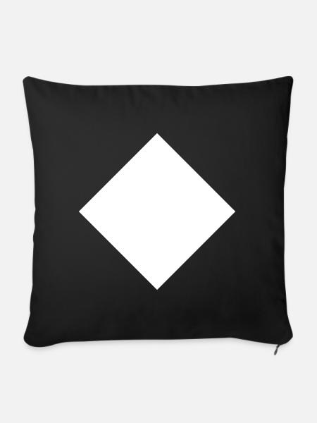 Raute - Sofakissenbezug 45 x 45 cm - Schwarz