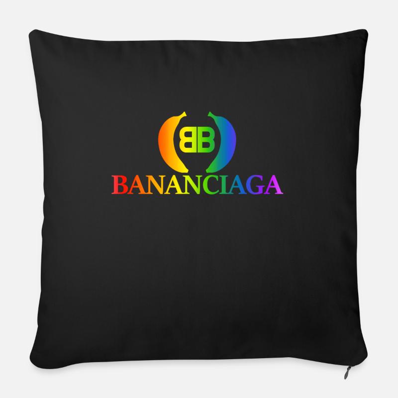 Bananciaga color - Sofakissenbezug 45 x 45 cm - Schwarz