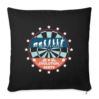 Evolution Darts Dartspieler Dartboard Dartpfeil - Sofakissenbezug 45 x 45 cm - Schwarz - Vorne
