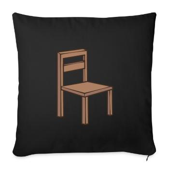 Stuhl Geschenkidee Sitzen Geschenk Möbel - Sofakissenbezug 45 x 45 cm - Schwarz - Vorne