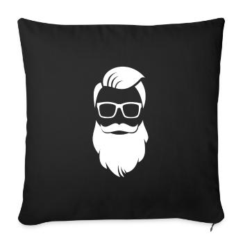 hipster - Sofa pillowcase 17,3'' x 17,3'' (45 x 45 cm) - black - Front