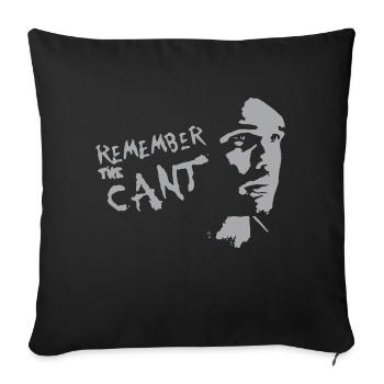 remember the cant - Sofa pillowcase 17,3'' x 17,3'' (45 x 45 cm) - black - Front