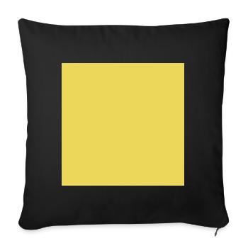 Yellow square | for men, women and children - Sofa pillowcase 17,3'' x 17,3'' (45 x 45 cm) - black - Front