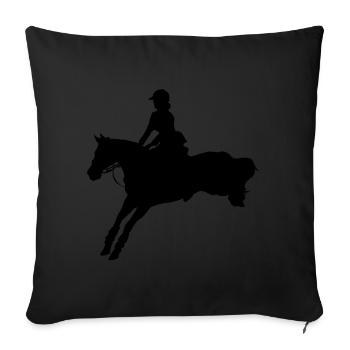 Horse rider dressage horse dressage rider - Sofa pillowcase 17,3'' x 17,3'' (45 x 45 cm) - black - Front