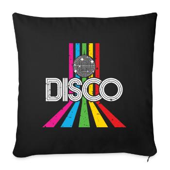 Disco 80's Party Retro 80's Disco cadeau - Housse de coussin décorative 45 x 45 cm - noir - Devant