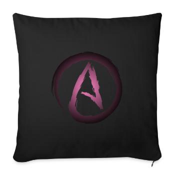 Atheism symbol atheist - Sofa pillowcase 17,3'' x 17,3'' (45 x 45 cm) - black - Front