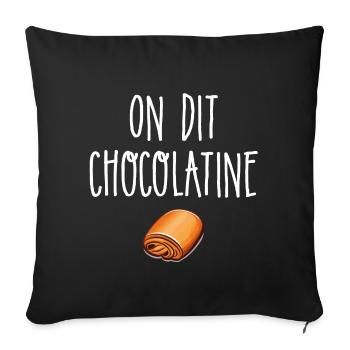 On dit chocolatine - Housse de coussin décorative 45 x 45 cm - noir - Devant