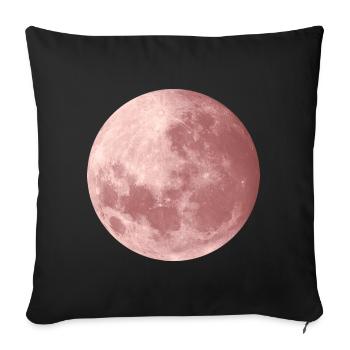 Moon in rose gold - Sofa pillowcase 17,3'' x 17,3'' (45 x 45 cm) - black - Front