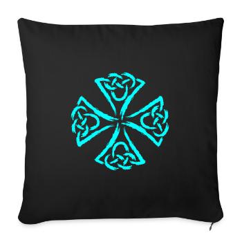 Celtic Symbols Strength Courage - Sofa pillowcase 17,3'' x 17,3'' (45 x 45 cm) - black - Front