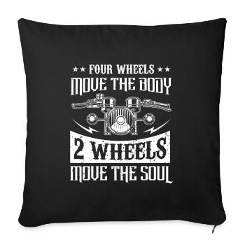 Motorcycle Biker Bike Motocross Enduro Gift - Sofa pillowcase 17,3'' x 17,3'' (45 x 45 cm) - black - Front