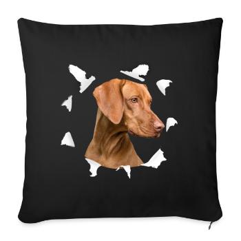 Magyar Vizsla Gift Idea - Vizsla Dog - Sofa pillowcase 17,3'' x 17,3'' (45 x 45 cm) - black - Front