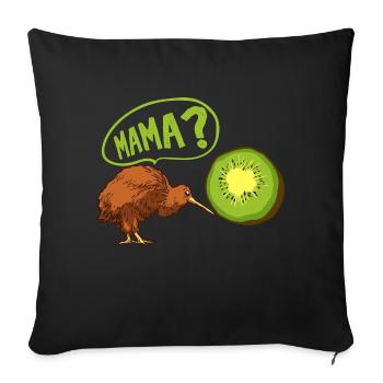 Kiwi meets Kiwi gift for a - Sofa pillowcase 17,3'' x 17,3'' (45 x 45 cm) - black - Front