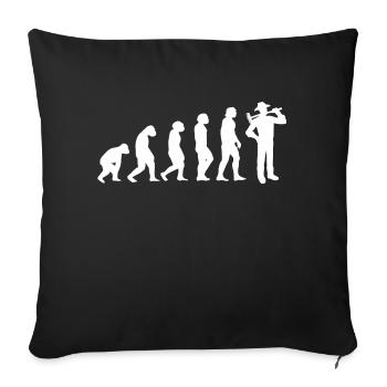 Evolution Gardener - Sofa pillowcase 17,3'' x 17,3'' (45 x 45 cm) - black - Front