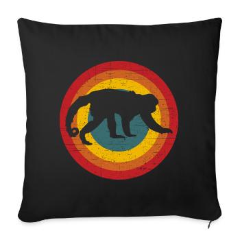 Monkey - Sofa pillowcase 17,3'' x 17,3'' (45 x 45 cm) - black - Front