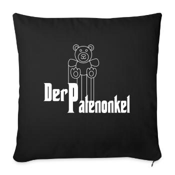 Der Patenonkel Pate Beste Onkel Geschenk - Sofakissenbezug 45 x 45 cm - Schwarz - Vorne
