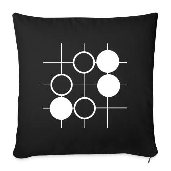 Go board game - Sofa pillowcase 17,3'' x 17,3'' (45 x 45 cm) - black - Front