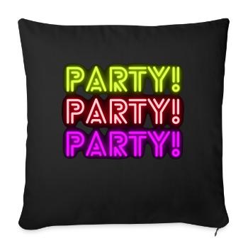 LE PARTI - Housse de coussin décorative 45 x 45 cm - noir - Devant