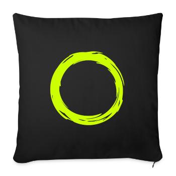 circle - Sofa pillowcase 17,3'' x 17,3'' (45 x 45 cm) - black - Front