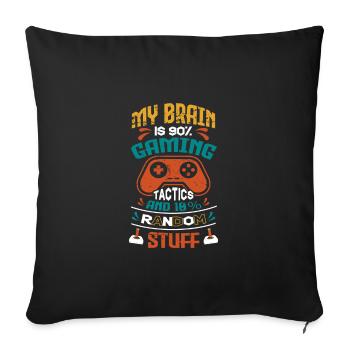 CERVEAU DE JOUEUR - Housse de coussin décorative 45 x 45 cm - noir - Devant