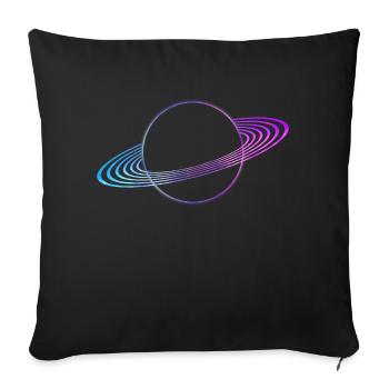 Anneaux de Saturne - Housse de coussin décorative 45 x 45 cm - noir - Devant