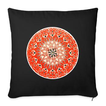Mandala-Rosette Vintage - Sofakissenbezug 45 x 45 cm - Schwarz - Vorne