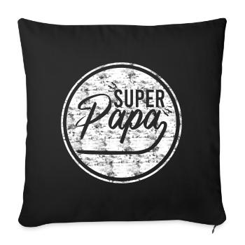 superpapa - Sofa pillowcase 17,3'' x 17,3'' (45 x 45 cm) - black - Front