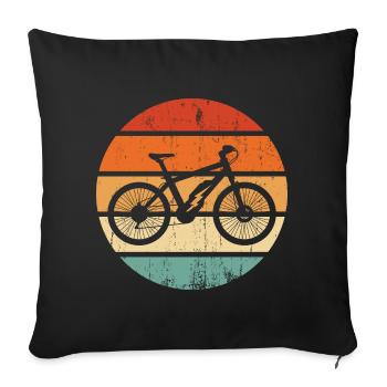 E-bike - Sofa pillowcase 17,3'' x 17,3'' (45 x 45 cm) - black - Front