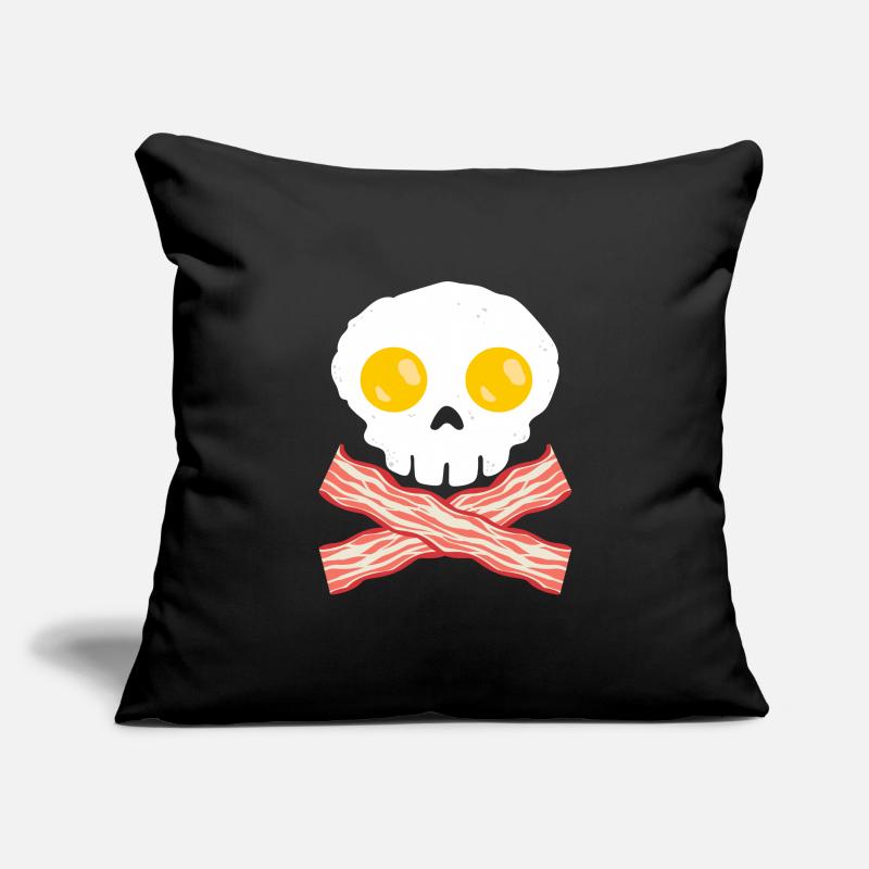 When Bacon Is Love, Bacon Is Life "Egg Skull Sofa pillowcase 17,3'' x 17,3'' (45 x 45 cm)