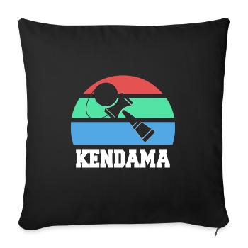Kendama - Sofa pillowcase 17,3'' x 17,3'' (45 x 45 cm) - black - Front