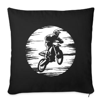 supermoto motorcycle graphic graphic - Sofa pillowcase 17,3'' x 17,3'' (45 x 45 cm) - black - Front