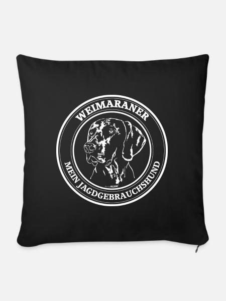 WEIMARANER Jagdgebrauchshund Jagdhunde Wilsigns - Sofakissenbezug 45 x 45 cm - Schwarz