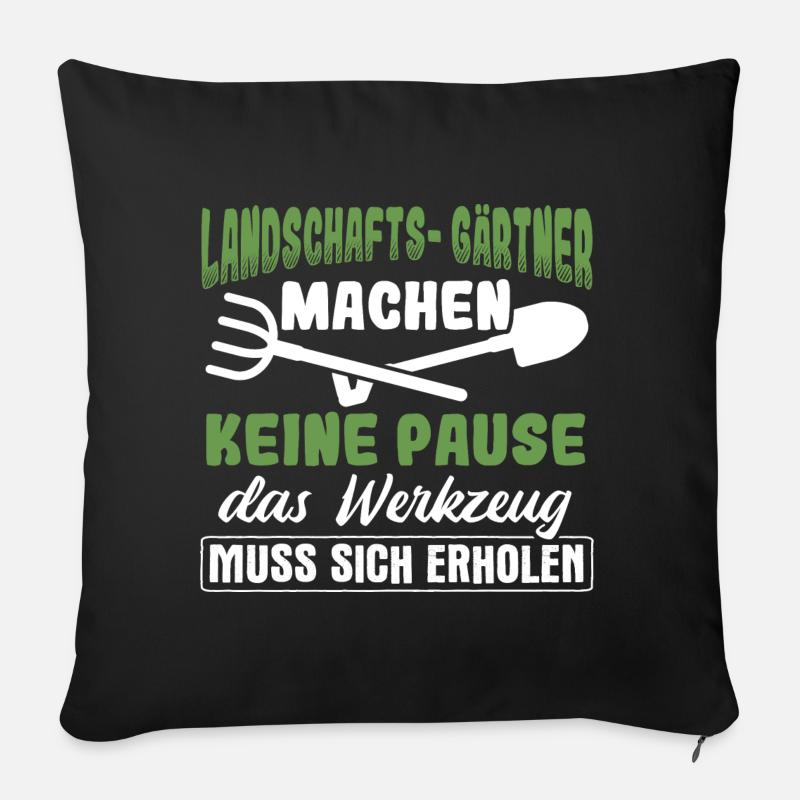 Garten Gärtner Galabau - Sofakissenbezug 45 x 45 cm - Schwarz