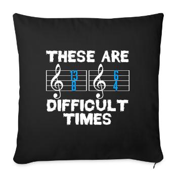 Simple Music Shirt For Musicians Musician "These - Sofa pillowcase 17,3'' x 17,3'' (45 x 45 cm) - black - Front
